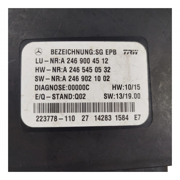 Modulo Estacionamento Mercedes A200 2010/2014 A2469004512