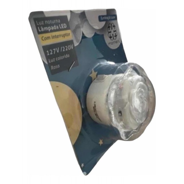 Luz Noturna Led Formato Flor 127/220v Iluminação Suave