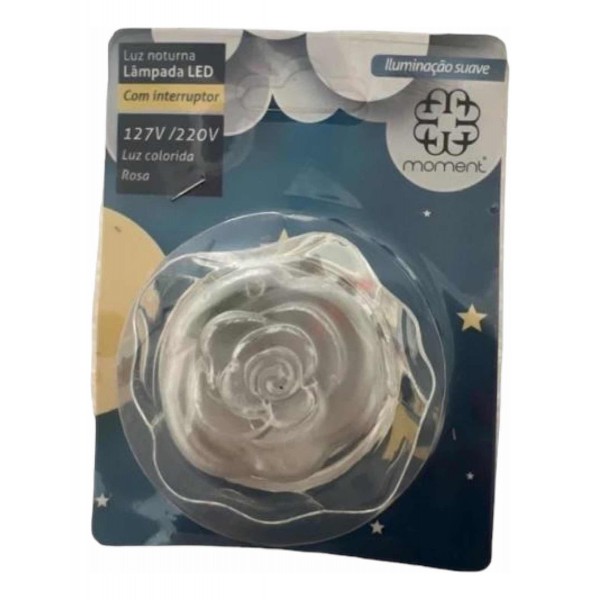 Luz Noturna Led Formato Flor 127/220v Iluminação Suave