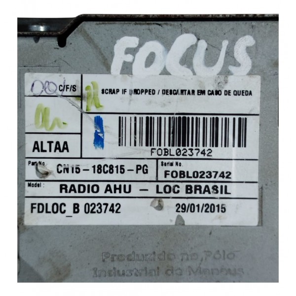 Modulo Rádio Eco Ford Focus 2014 A 2019 Cn1518c815pg