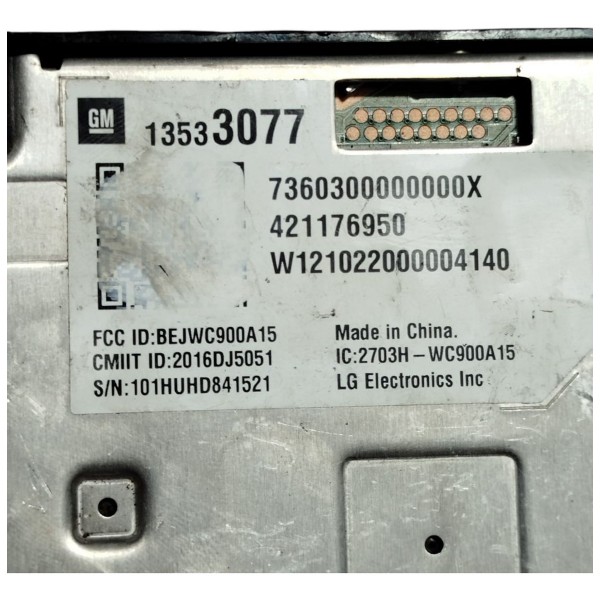Módulo Carregador Indução Gm Tracker 2021 2022 2023 2024